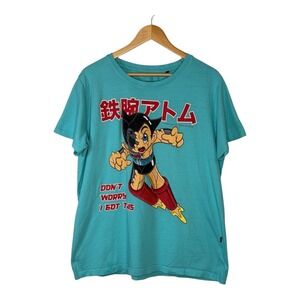 T-Post #172‎ Astro Boy Onward And Upward Blue Graphic T-Shirt Tee Unisex Size XL